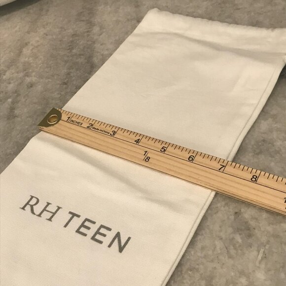 Restoration Hardware Teen Drawstring Dust Bags Lot 5 White Cotton Canvas Storage - Picture 5 of 9